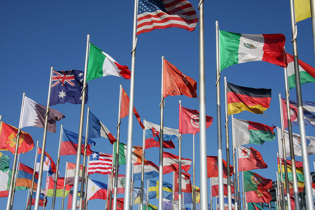 Flags of many nations